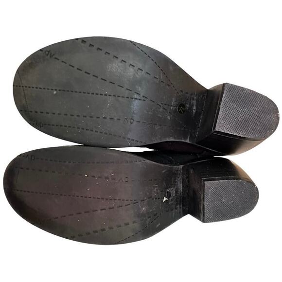 Dolce Vita Double Buckle Black Oiled Suede Pull-On Floppy Boots Sz. 7.5 - Picture 9 of 11